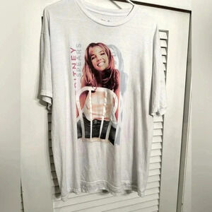 90’s vintage britney spears t-shirt size XL short sleeve white 100% cotton